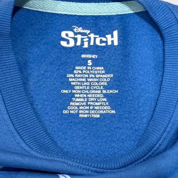Disney Stitch Blue Sweatshirt – Size Small EUC - Picture 2 of 2